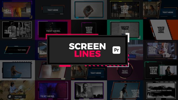Screen Lines for Premiere Pro Premiere Pro template preview
