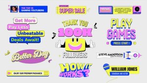 Videohive Playful Modern Titles and Lower Thirds Templates Titles template preview