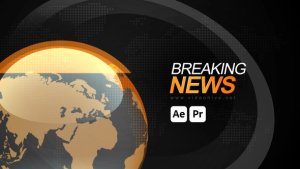 Broadcast Breaking News Premiere Pro template preview