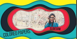 Videohive Colored Papers Slideshow Video Displays template preview