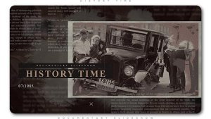Videohive History Time Documentary Slideshow Openers template preview