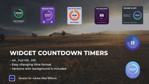 Videohive Widget Countdown Timers Elements template preview