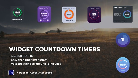Videohive Widget Countdown Timers Elements template preview