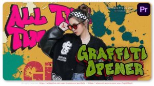 Graffiti Style Opener Premiere Pro template preview
