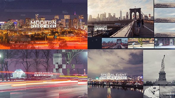Videohive Modern Video Glitch Reel Video Displays template preview