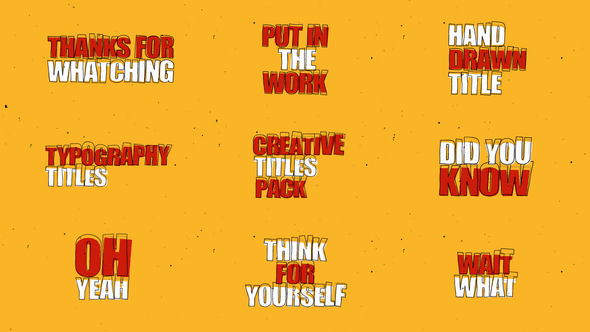 Videohive Hand Drawn Titles | AE Titles template preview