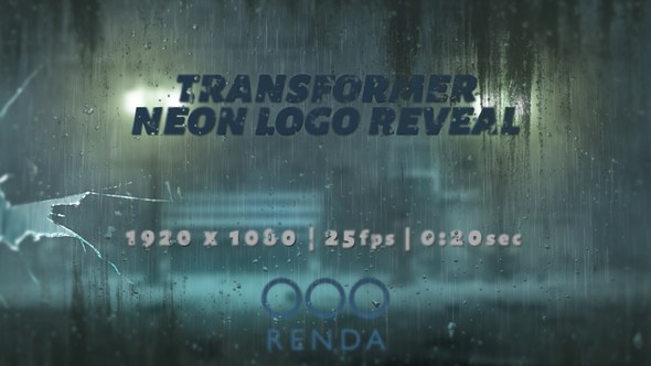 Videohive Transformer Neon Logo Reveal Logo Stings template preview
