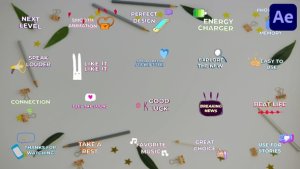 Videohive Social Media Sticker Titles for After Effects Titles template preview