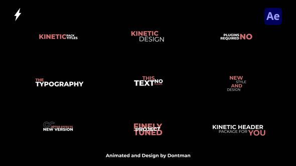 Videohive Kinetic Text Titles 1.0 | AE Titles template preview