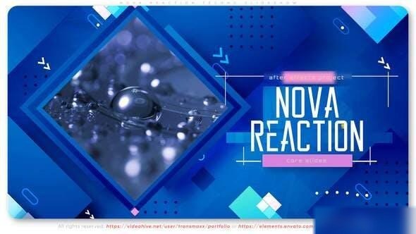 Videohive Nova Reaction Techno Slideshow Openers template preview