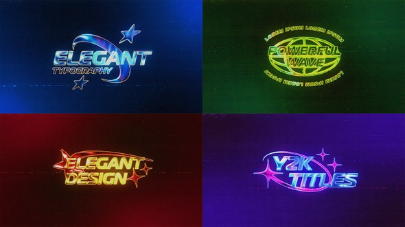 Videohive Y2K Retro Titles Titles template preview