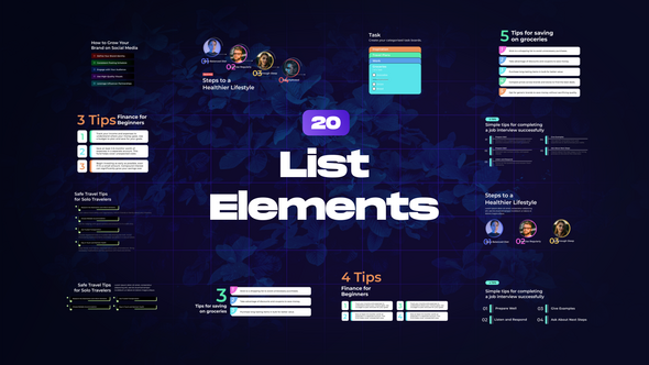 Videohive List Elements 54876828 Elements template preview
