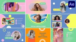 Videohive Youtube Social Media Slides for After Effects Openers template preview