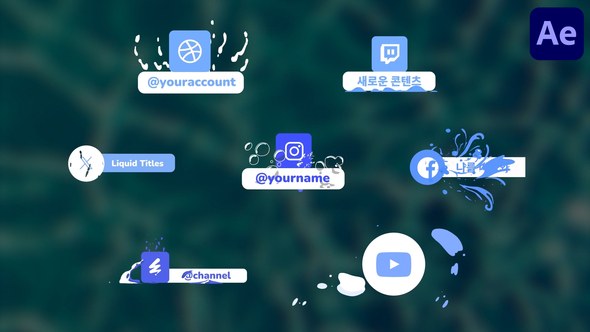 Videohive Social Media Liquid Titles for After Effects Titles template preview