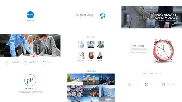 Videohive Minima - Corporate Video Package Video Displays template preview