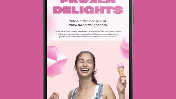 Videohive Frozen Delights Vertical Promo Product Promo template preview