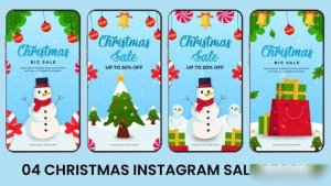 Videohive Merry Christmas Sale Instagram Stories Template Elements template preview