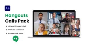 Videohive Hangouts Video Conference Pack Elements template preview