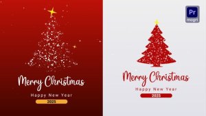 Christmas Mogrt Premiere Pro template preview