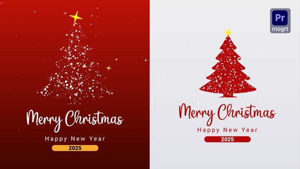Christmas Mogrt Premiere Pro template preview