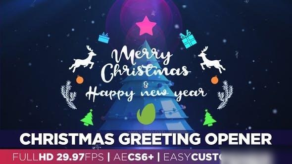 Videohive Christmas Greeting Opener Openers template preview