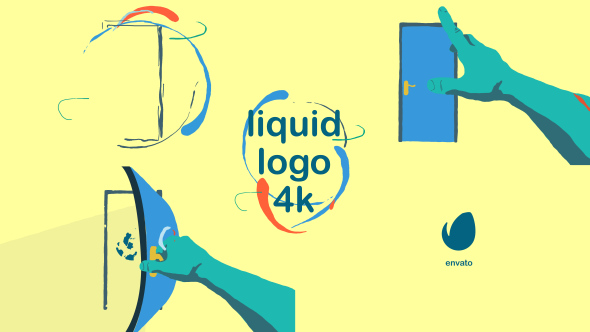 Videohive Liquid Logo 4K Logo Stings template preview