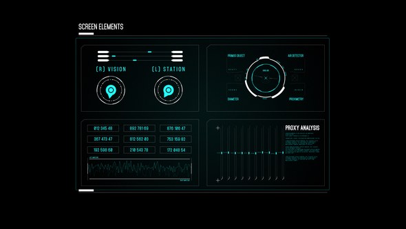 Videohive HUD Screen Climate Scan Infographics template preview
