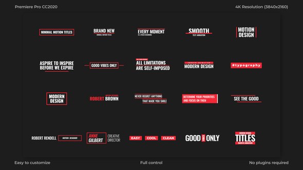 Videohive Minimal Motion Titles Titles template preview