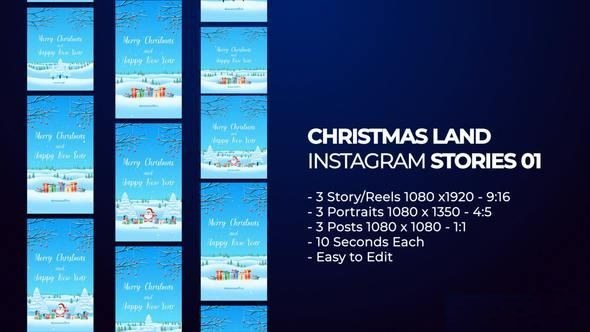 Videohive Christmas Land Instagram Stories 01 Openers template preview