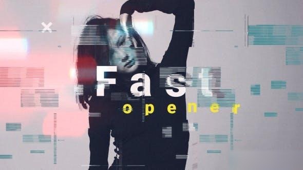Videohive Glitch Fast Opener Openers template preview