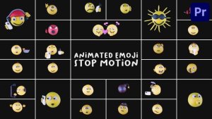 Animated Emoji Stop Motion | Premiere Pro MOGRT Premiere Pro template preview
