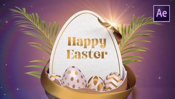 Videohive Easter Egg Greeting Easter template preview