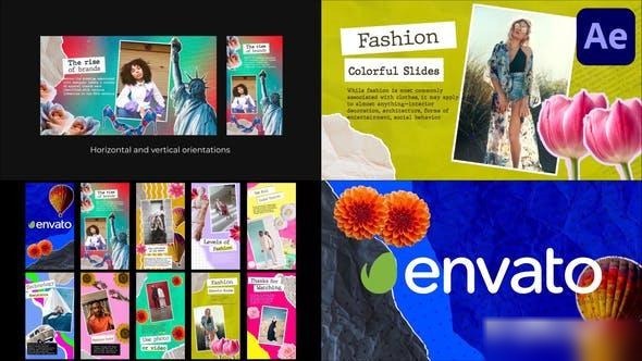 Videohive Postcard Colorful Slideshow | After Effects Openers template preview