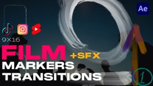 Videohive Film Markers Transitions |9x16| Elements template preview