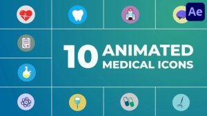 Videohive Animated Medical Icons for After Effects Elements template preview