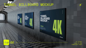 Videohive Tunnel Billboard Mockup Product Promo template preview