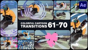 Videohive Colorful Cartoon Transitions for After Effects 51516086 Elements template preview
