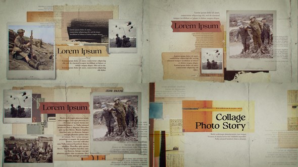 Videohive Collage Photo History Video Displays template preview