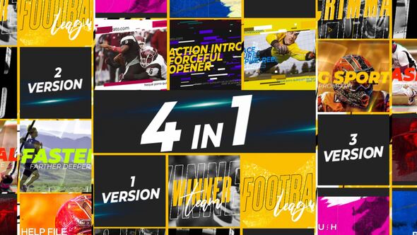 Videohive Extreme Sports 4 in1 Openers template preview