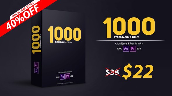 900 Typography & Titles Video Displays template preview