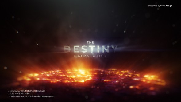 Videohive The Destiny Cinematic Title Titles template preview