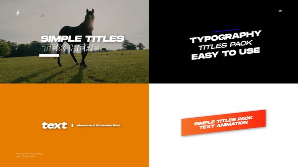 Videohive Simple Titles 2.0 | After Effects 53259581 Titles template preview