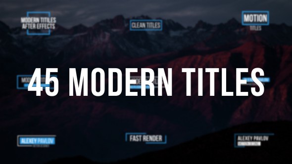 Videohive 45 Modern Titles Titles template preview