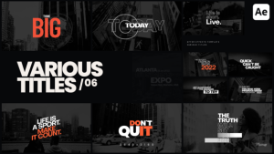 Videohive Various Titles 06 Titles template preview