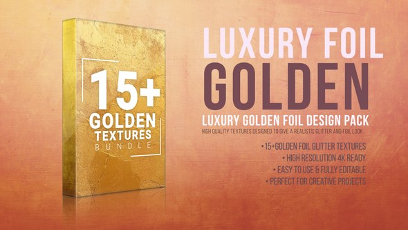 Videohive Luxury Golden Foil Glitter Textures Collection вЂ“ Elegant Metallic Overlays Pack Elements template preview