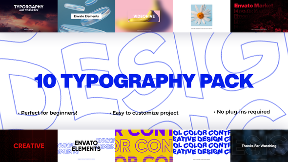 Videohive 10 Fine Typography Pack | After Effects Titles template preview