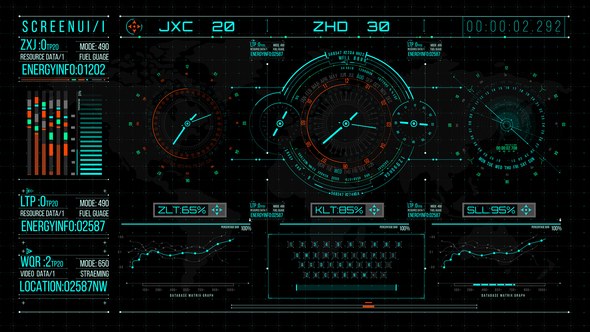 Videohive HUD700 UI Screen Gadget 2 Elements template preview