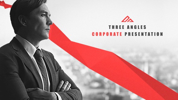 Corporate Presentation Three Angles Video Displays template preview