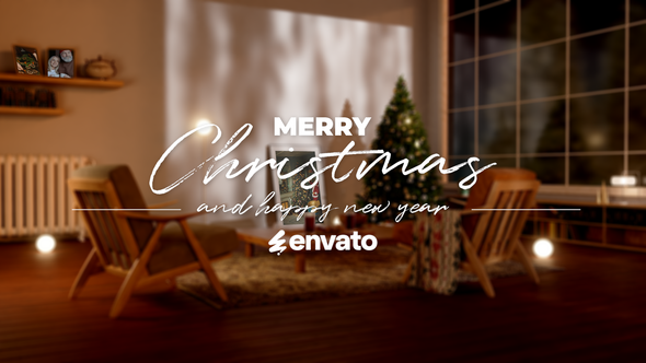 Videohive Romantic Christmas Room Broadcast-packages template preview