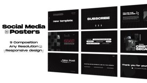 Videohive Social Media Posters / AE Titles template preview